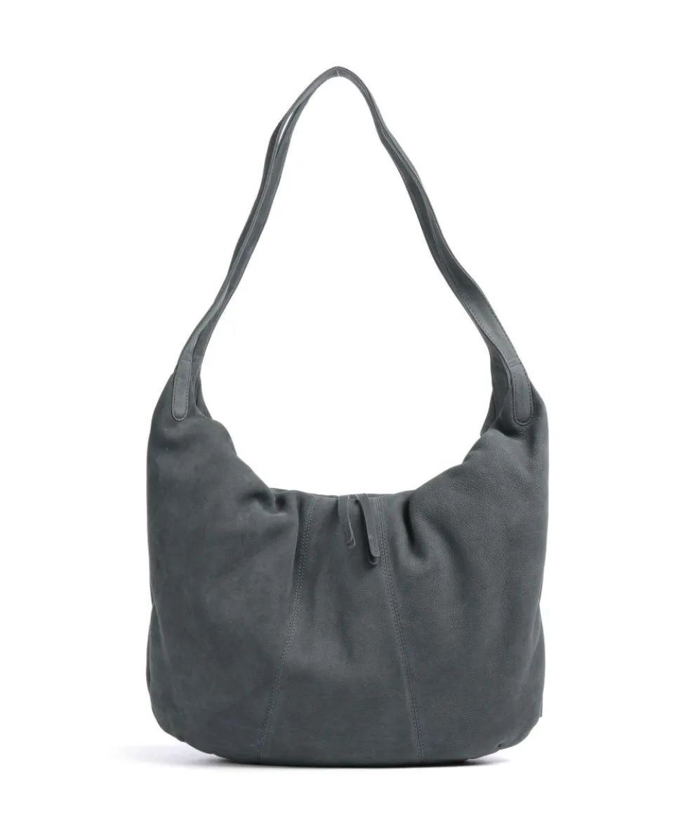 Amelie´s Nettle Bed Ginseng Hobo bag brushed leather dark green