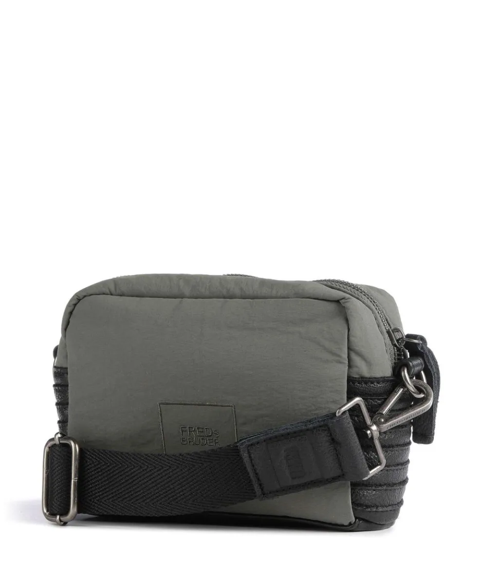 Anea Crossbody bag polyester, grained leather black/green