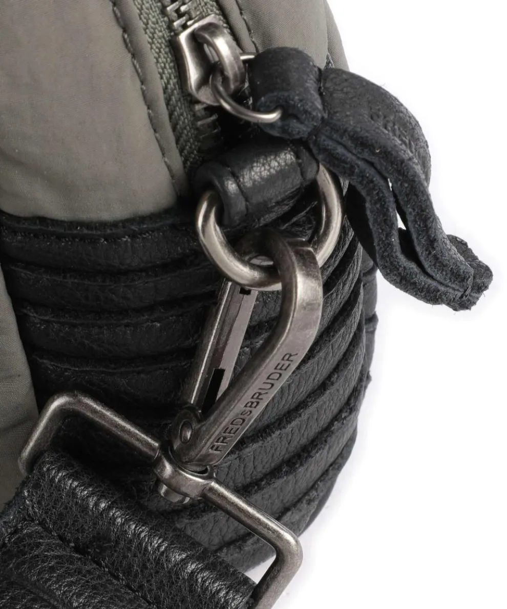 Anea Crossbody bag polyester, grained leather black/green