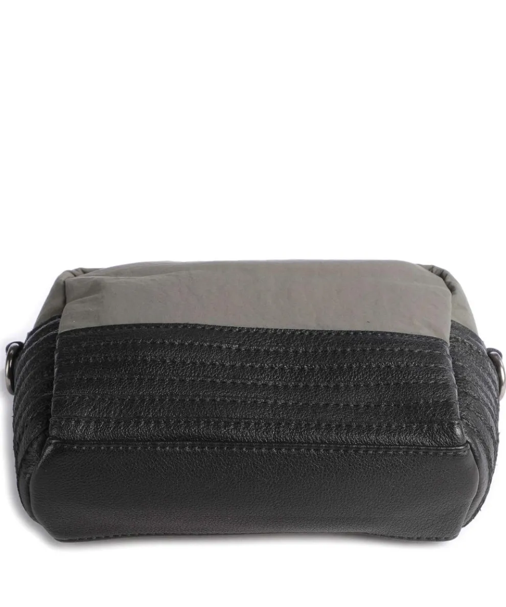 Anea Crossbody bag polyester, grained leather black/green