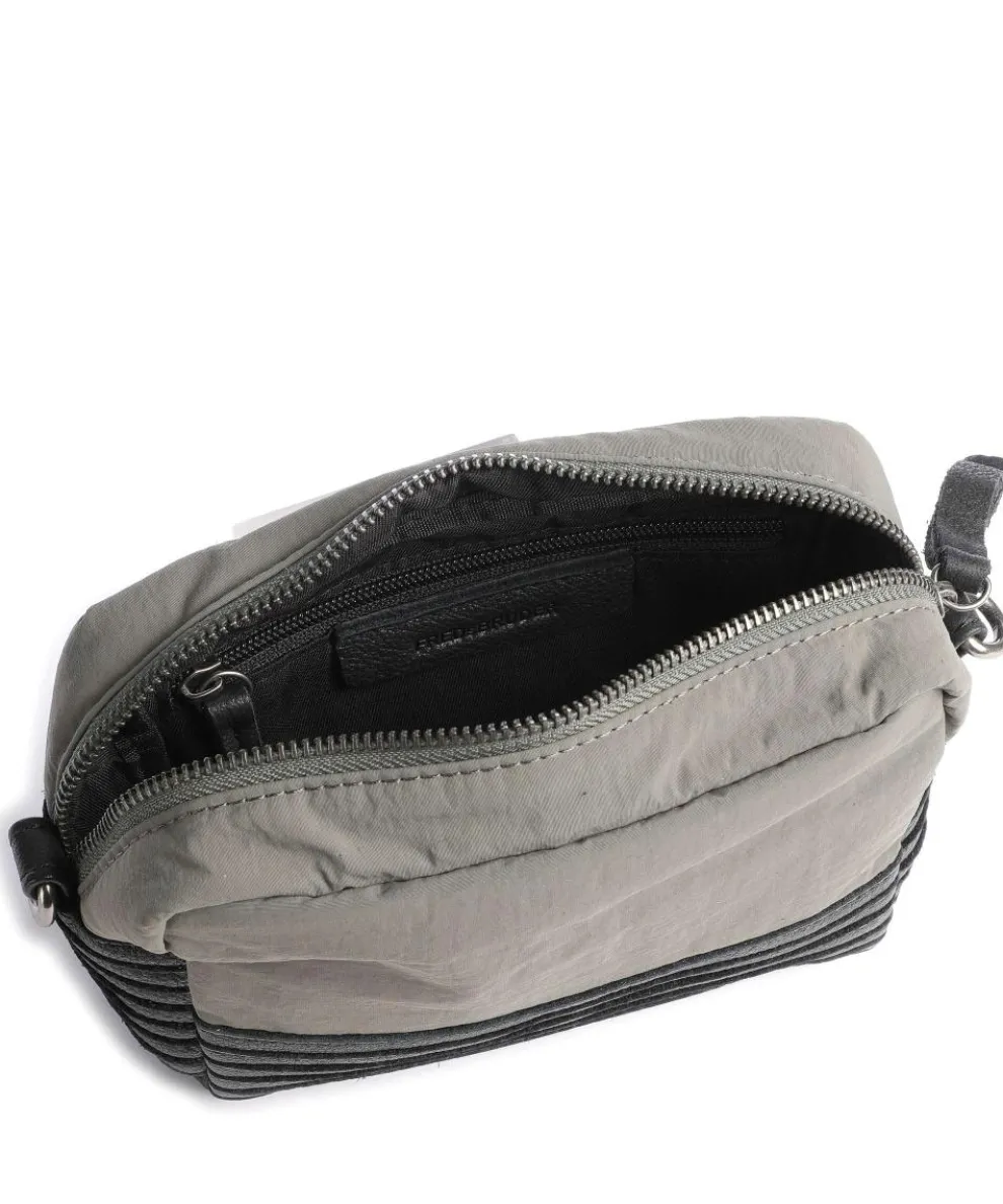 Anea Crossbody bag polyester, grained leather black/green