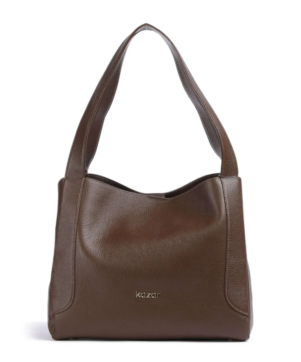 Ange Hobo bag grained cow leather brown