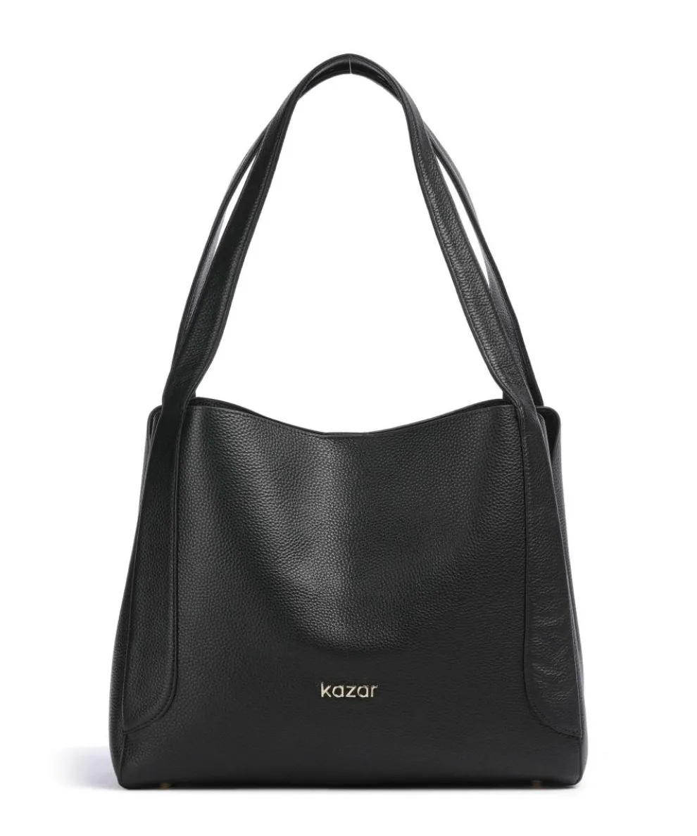 Ange Hobo bag grained cow leather black