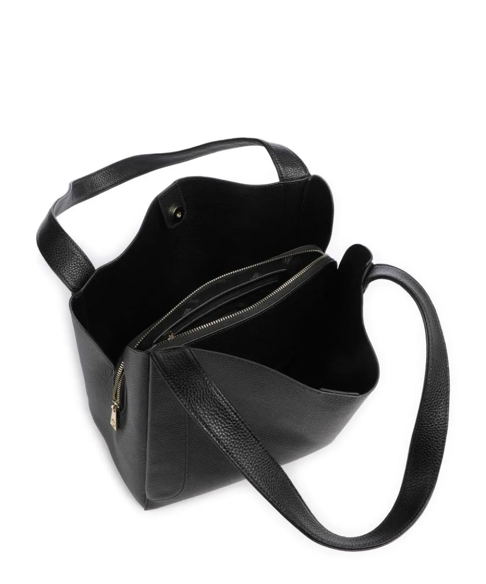 Ange Hobo bag grained cow leather black