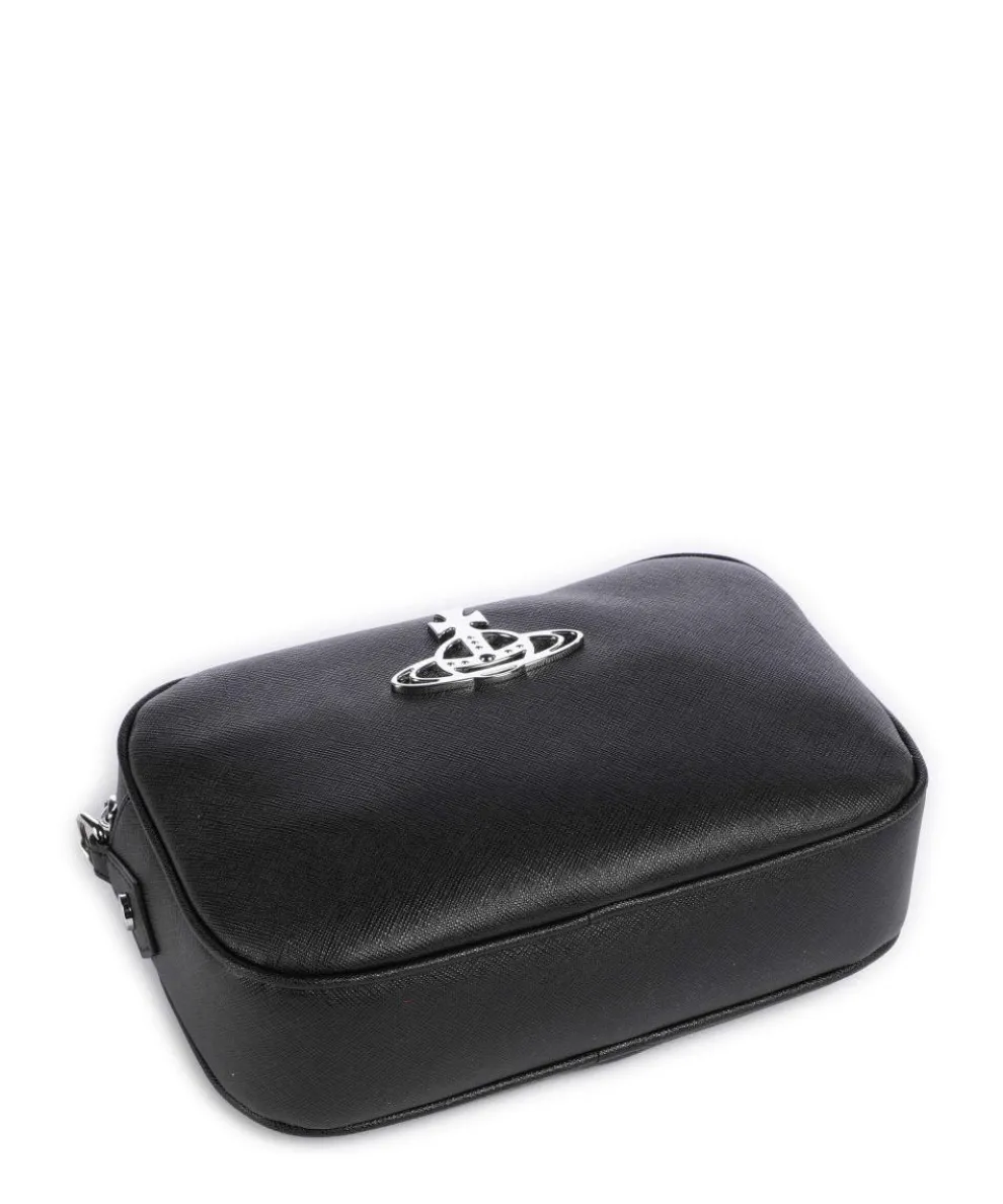 Anna Saffiano Crossbody bag imitation leather black