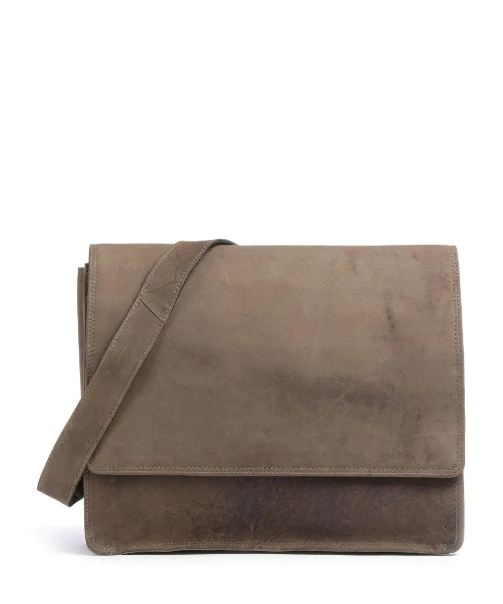 Antic Briefcase 15″ pull-up cow leather taupe