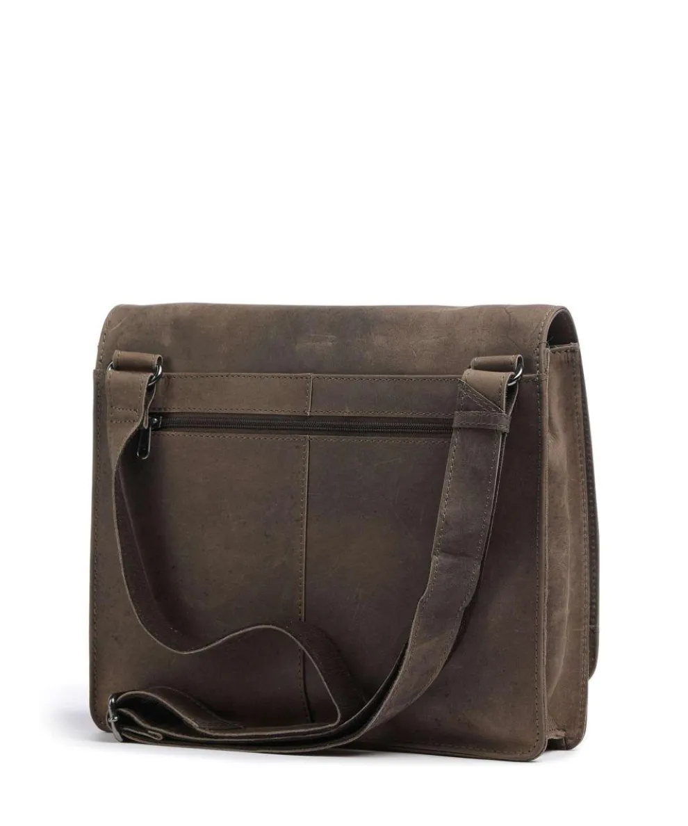 Antic M Shoulder bag 13″ pull-up cow leather taupe