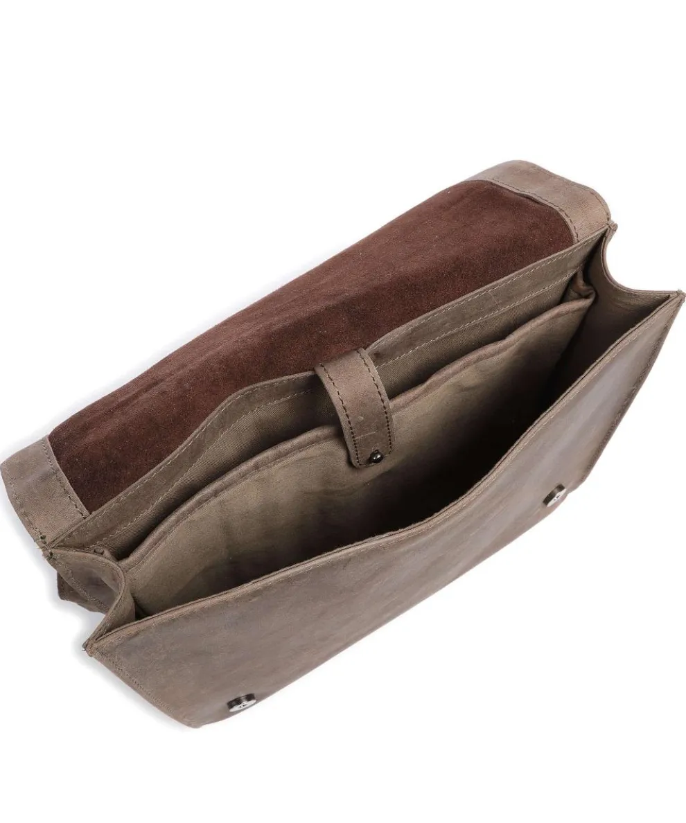 Antic M Shoulder bag 13″ pull-up cow leather taupe