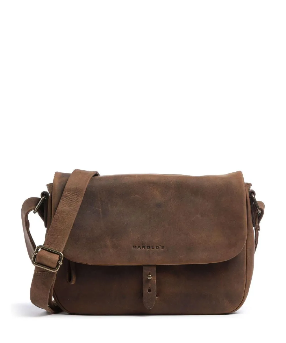 Antic Shoulder bag grained leather brown