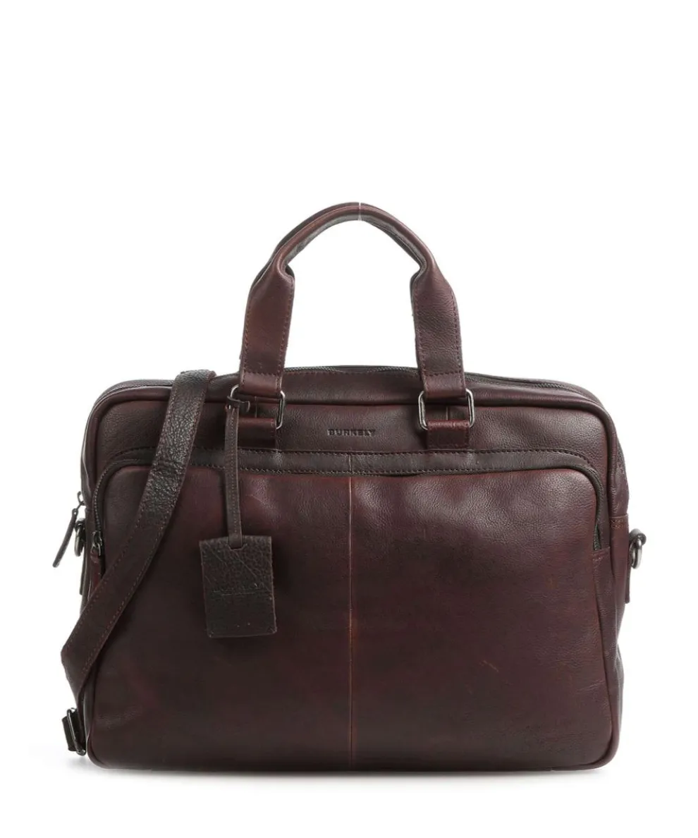Antique Avery Briefcase 15″ grained leather mahogany