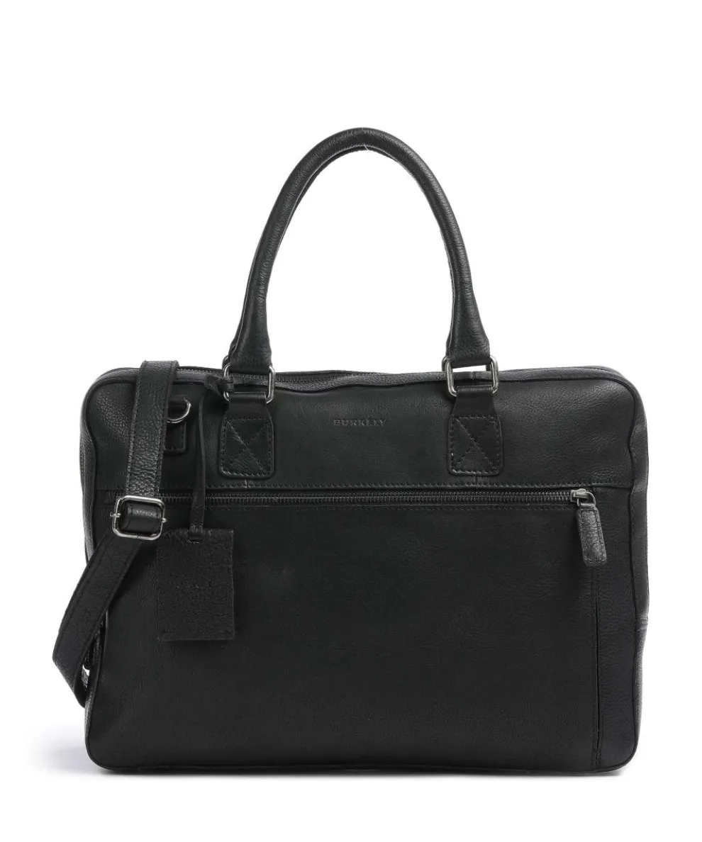 Antique Avery Briefcase 14″ grained leather black