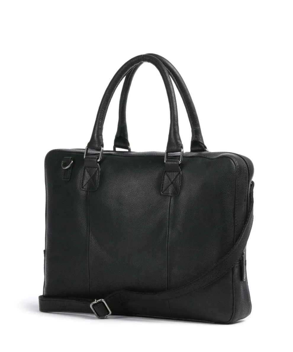 Antique Avery Briefcase 14″ grained leather black