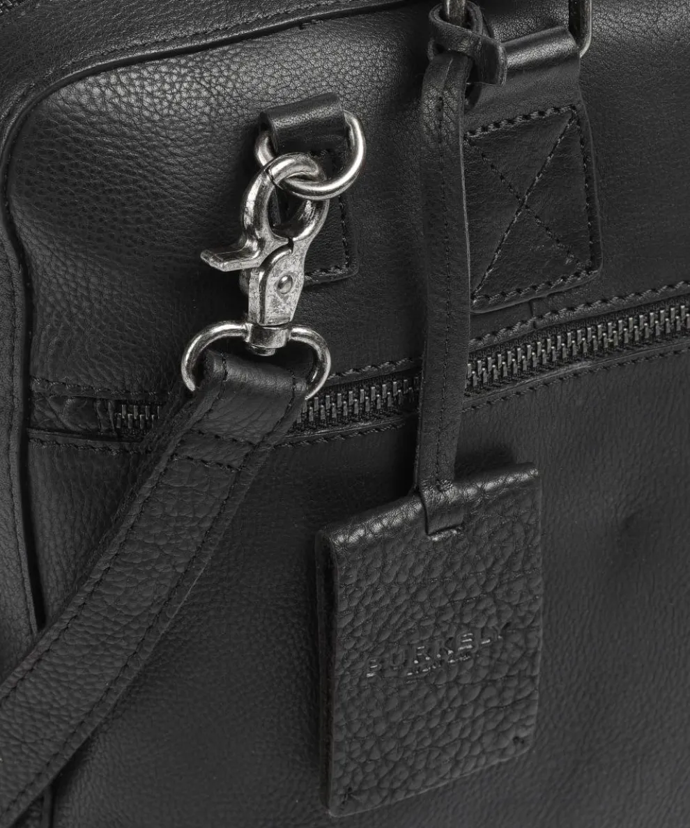 Antique Avery Briefcase 14″ grained leather black