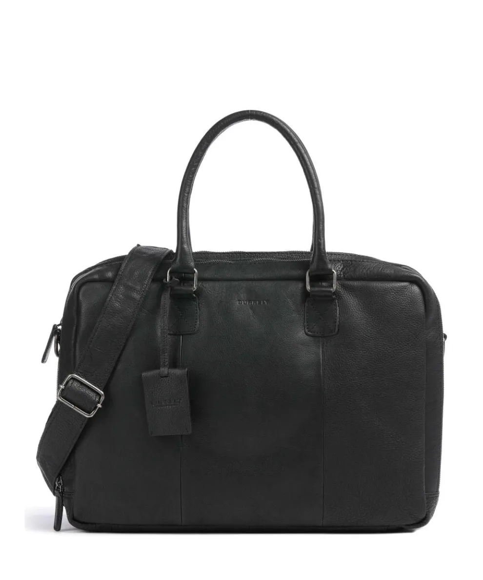 Antique Avery Briefcase 15″ grained leather black
