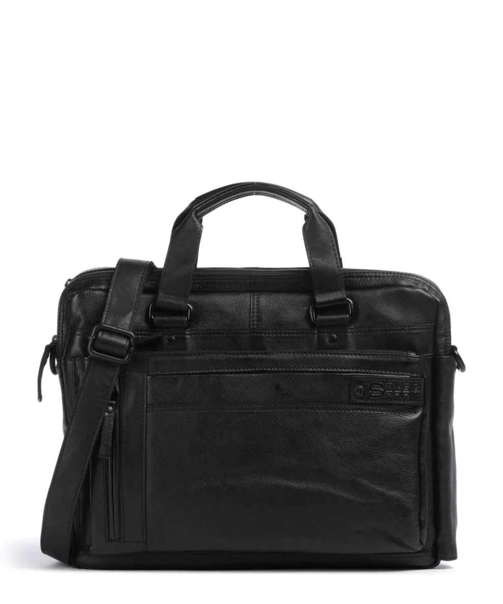 Apache Brutus Briefcase 15″ fine grain leather black