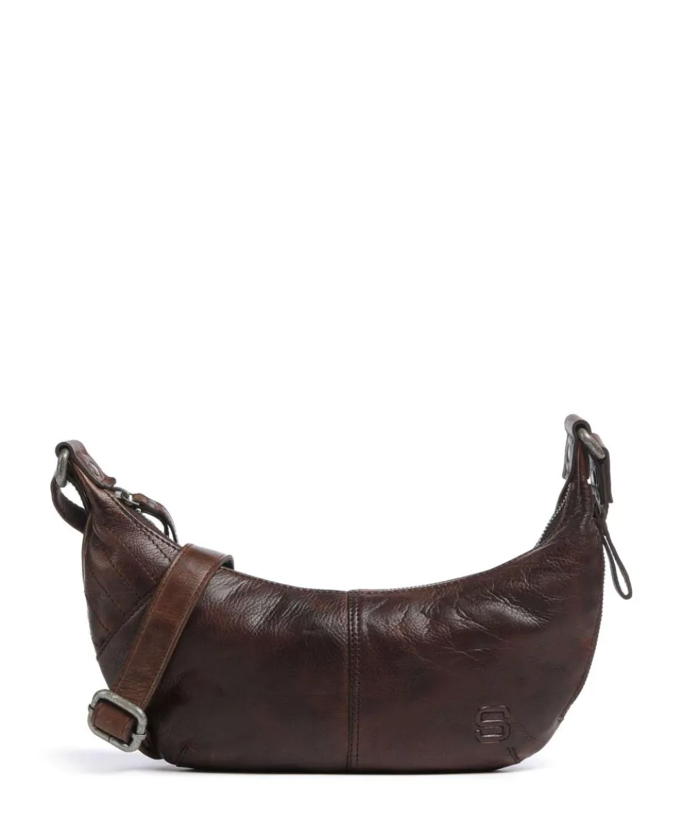 Apache Edee Crossbody bag grained leather dark brown