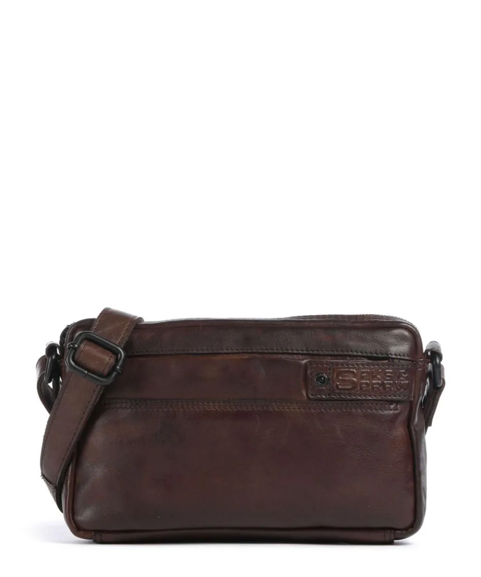 Apache Hubbert Crossbody bag fine grain leather dark brown