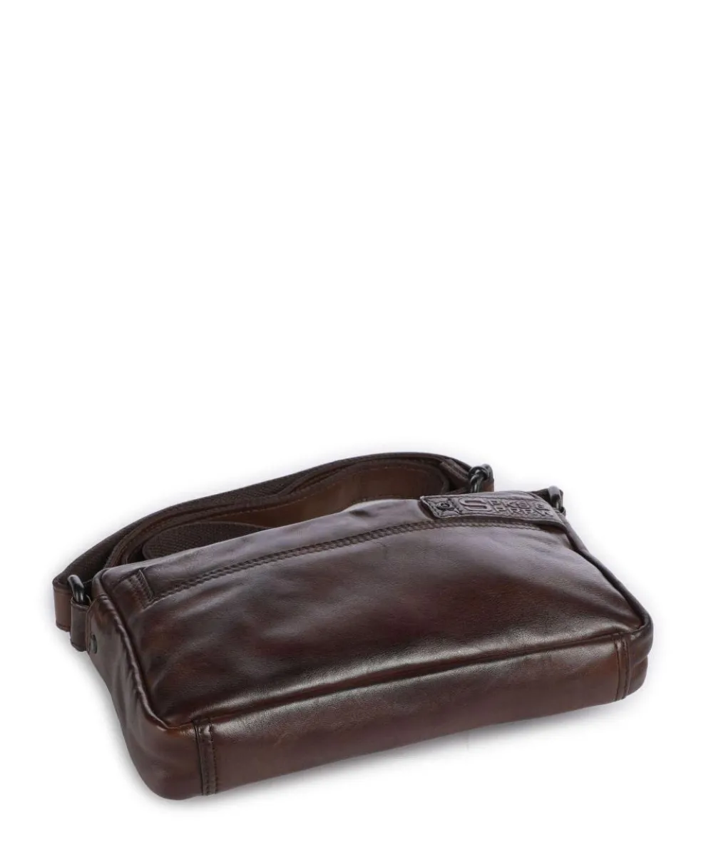 Apache Hubbert Crossbody bag fine grain leather dark brown