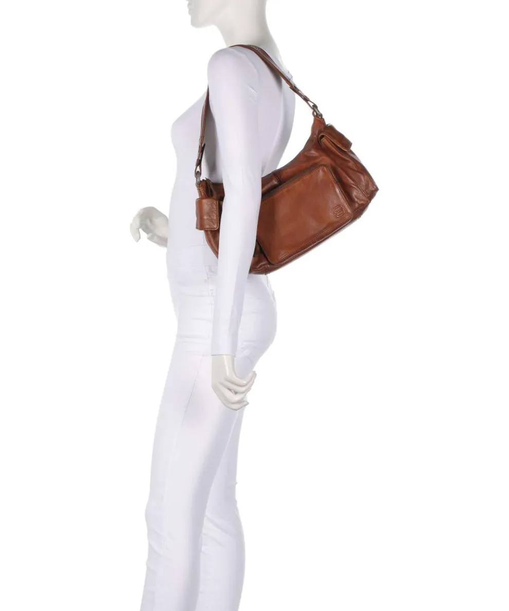 Apache Jaclyne Shoulder bag grained cow leather cognac