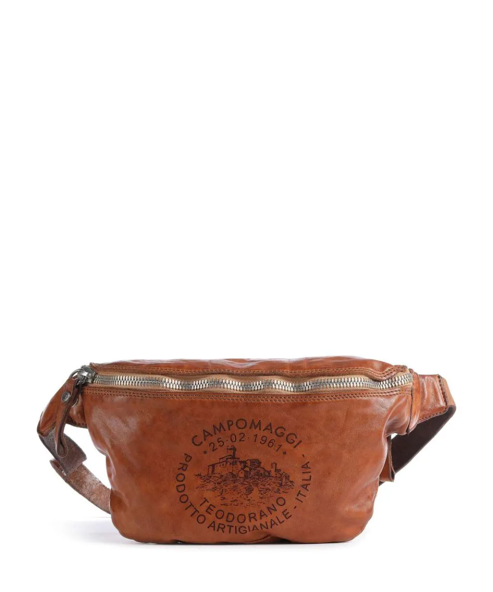 Fanny pack fine grain cow leather cognac