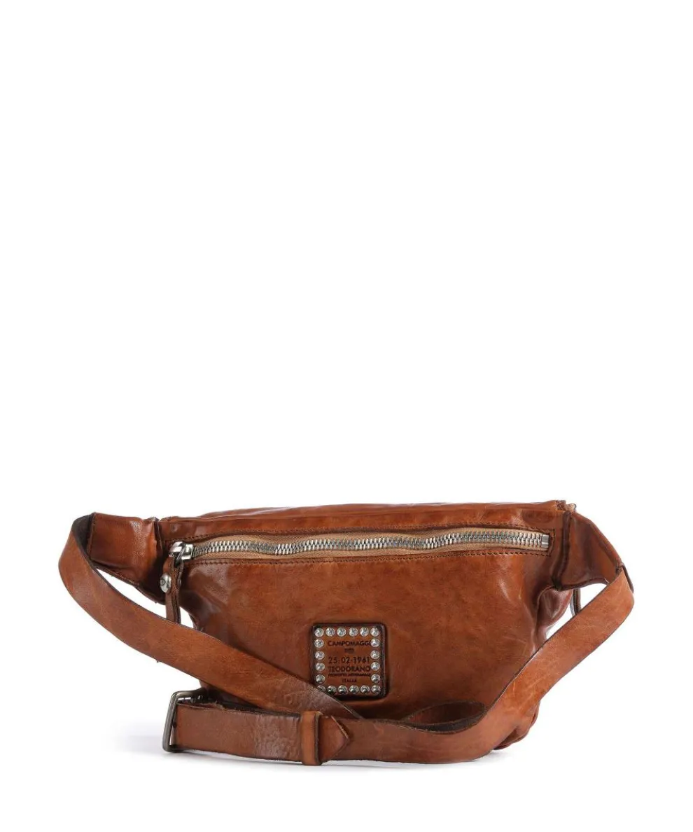 Fanny pack fine grain cow leather cognac