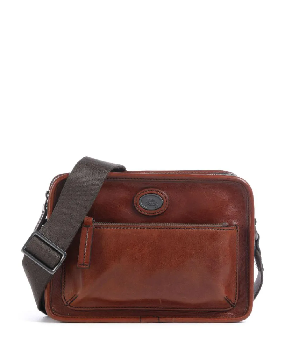 Isaia Crossbody bag fine grain cow leather brown
