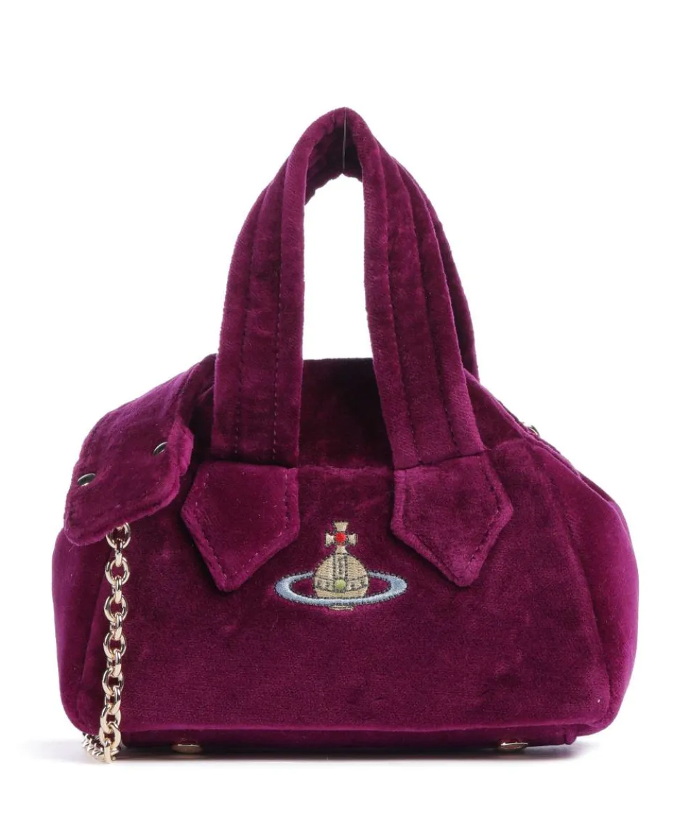 Archive Velvet Mini Crossbody bag velvet fabric violet