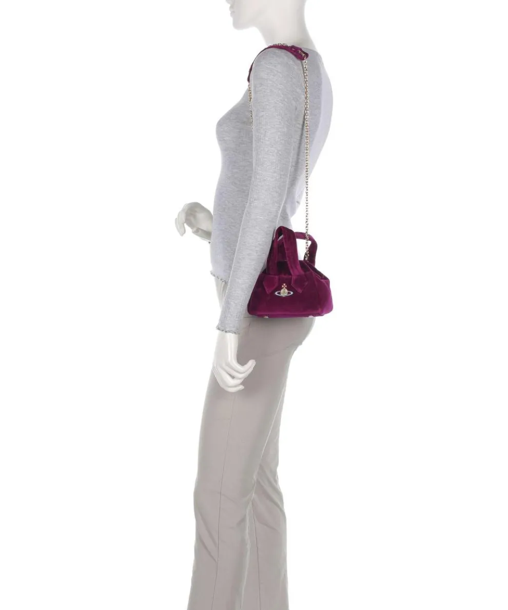 Archive Velvet Mini Crossbody bag velvet fabric violet