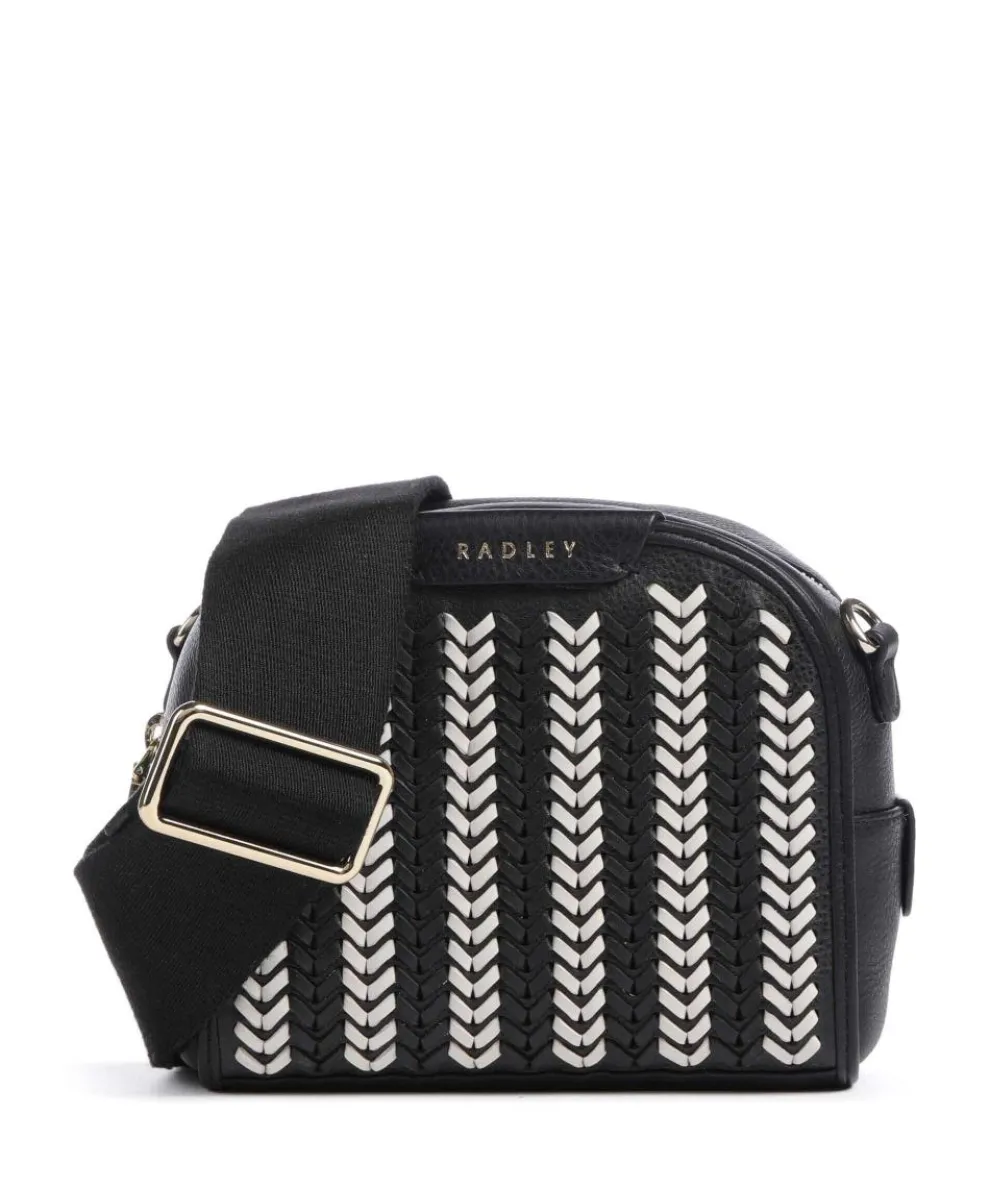 Arden Crescent Crossbody bag grained cow leather black/white