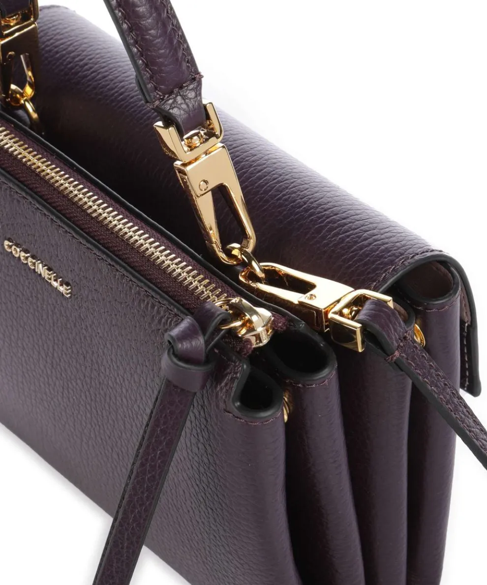 Arlettis Crossbody bag grained leather plum