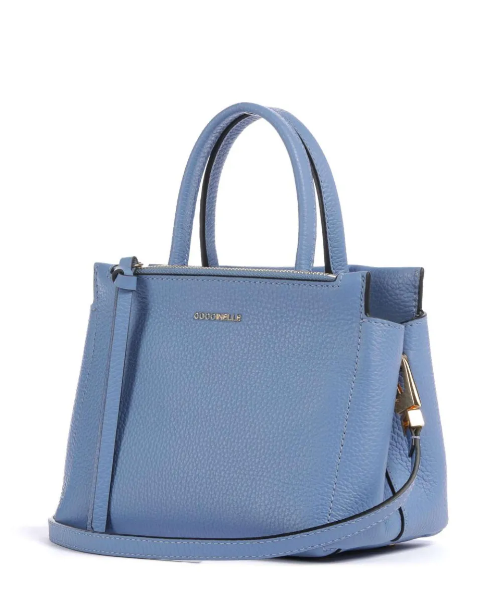 Arlettis Handbag grained cow leather blue