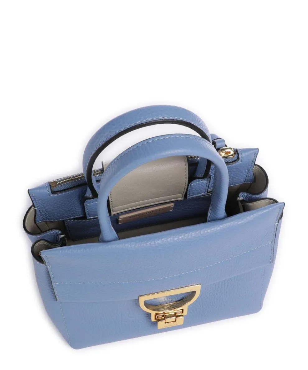 Arlettis Handbag grained cow leather blue