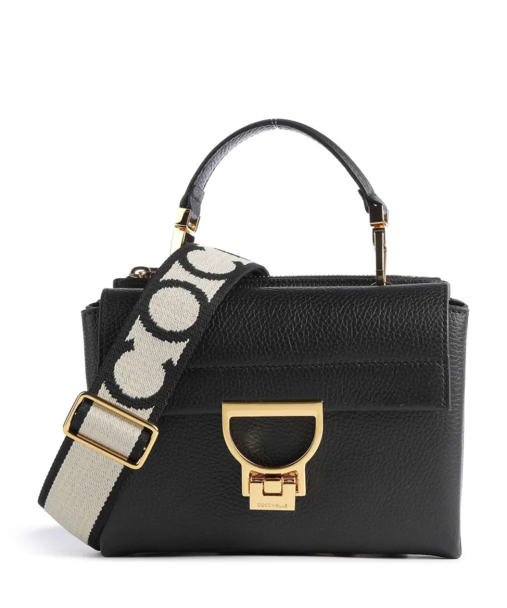 Arlettis Signature Crossbody bag grained leather black