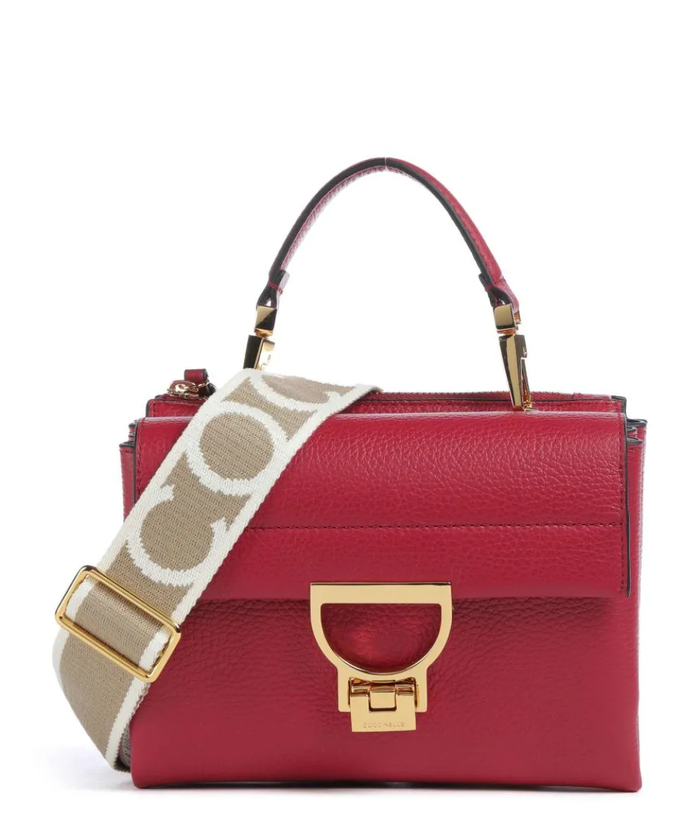 Arlettis Signature Crossbody bag grained leather red