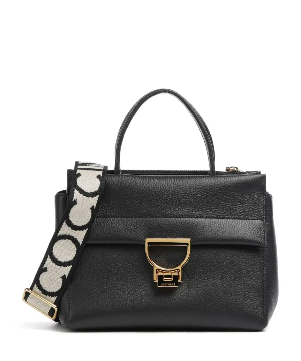 Arlettis Signature Handbag grained leather black