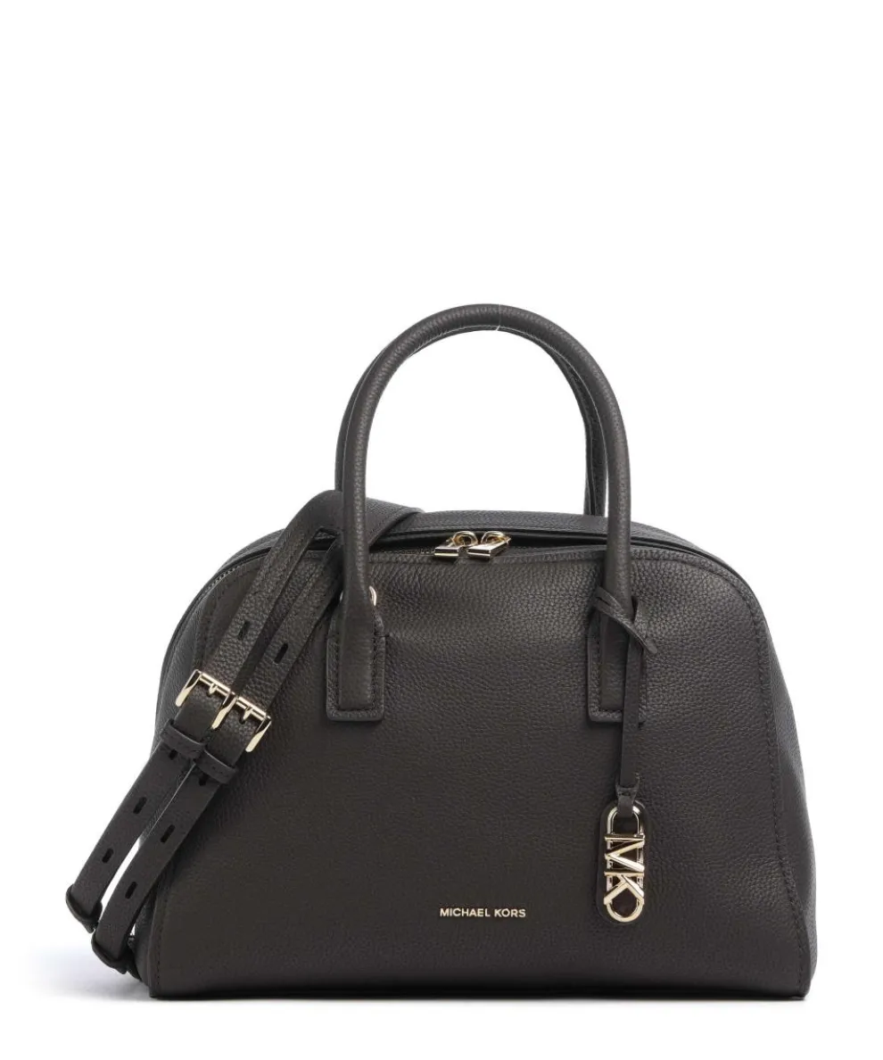 Ashton Medium Handbag grained cow leather dark brown