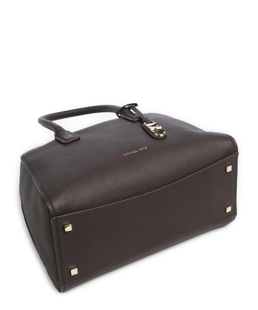 Ashton Medium Handbag grained cow leather dark brown