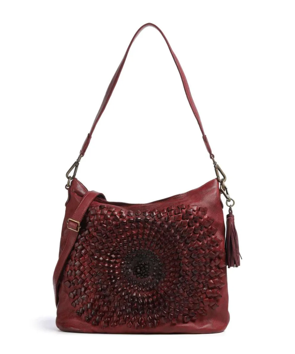 Mondweg 3 Hobo bag grained cow leather wine