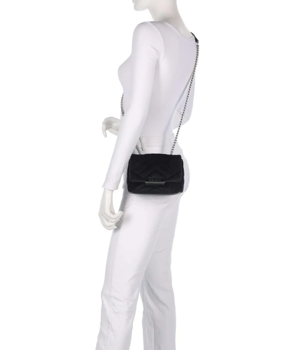 Victoria Mini Crossbody bag velvet fabric black