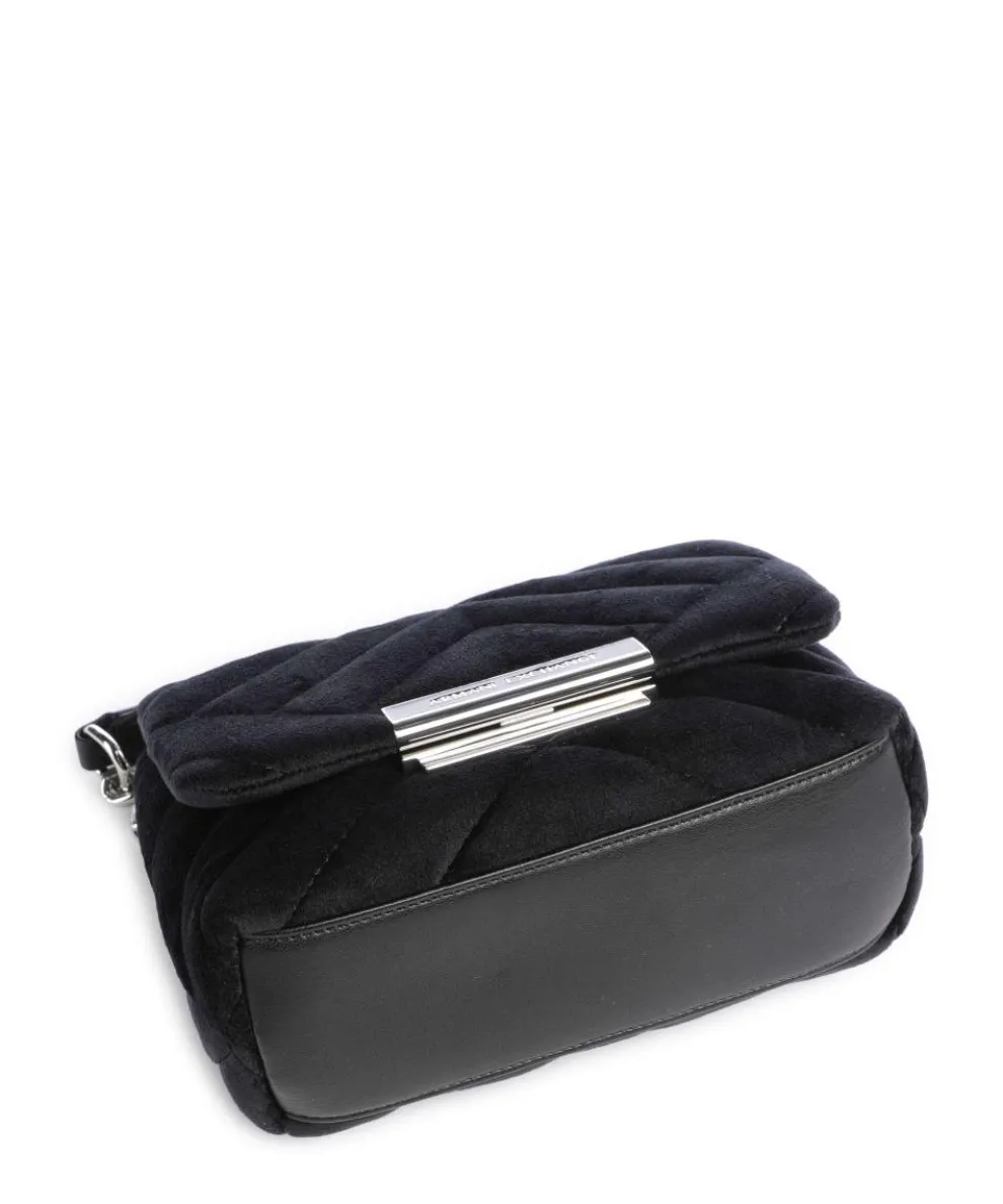 Victoria Mini Crossbody bag velvet fabric black