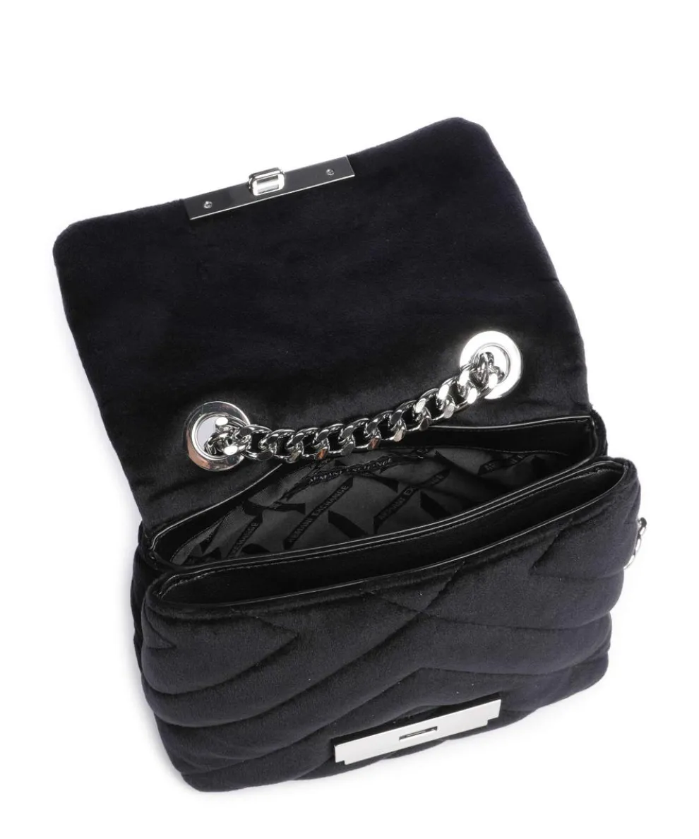 Victoria Mini Crossbody bag velvet fabric black