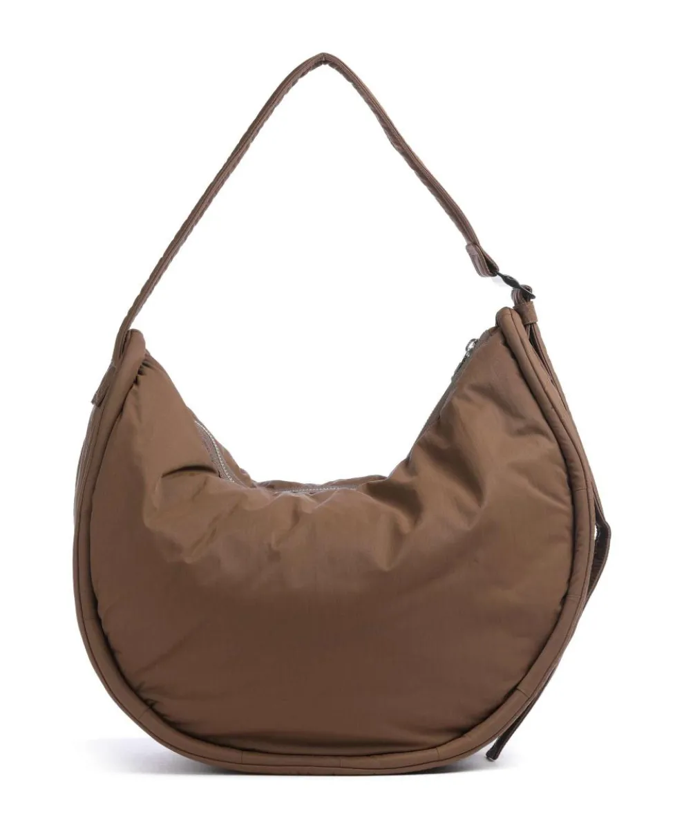 Curve L Hobo bag recycled nylon brown