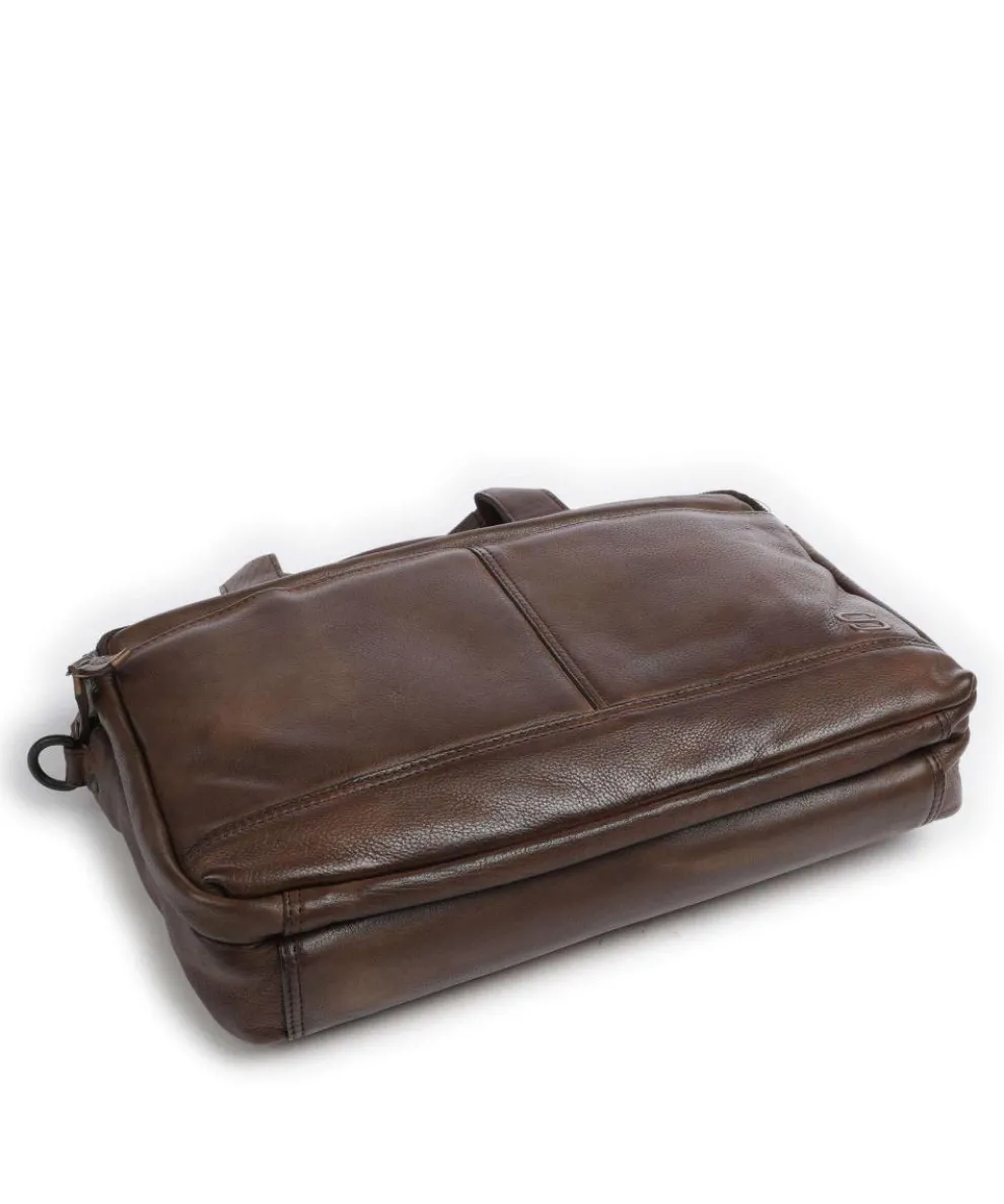 Apache Briefcase 13″ grained leather dark brown