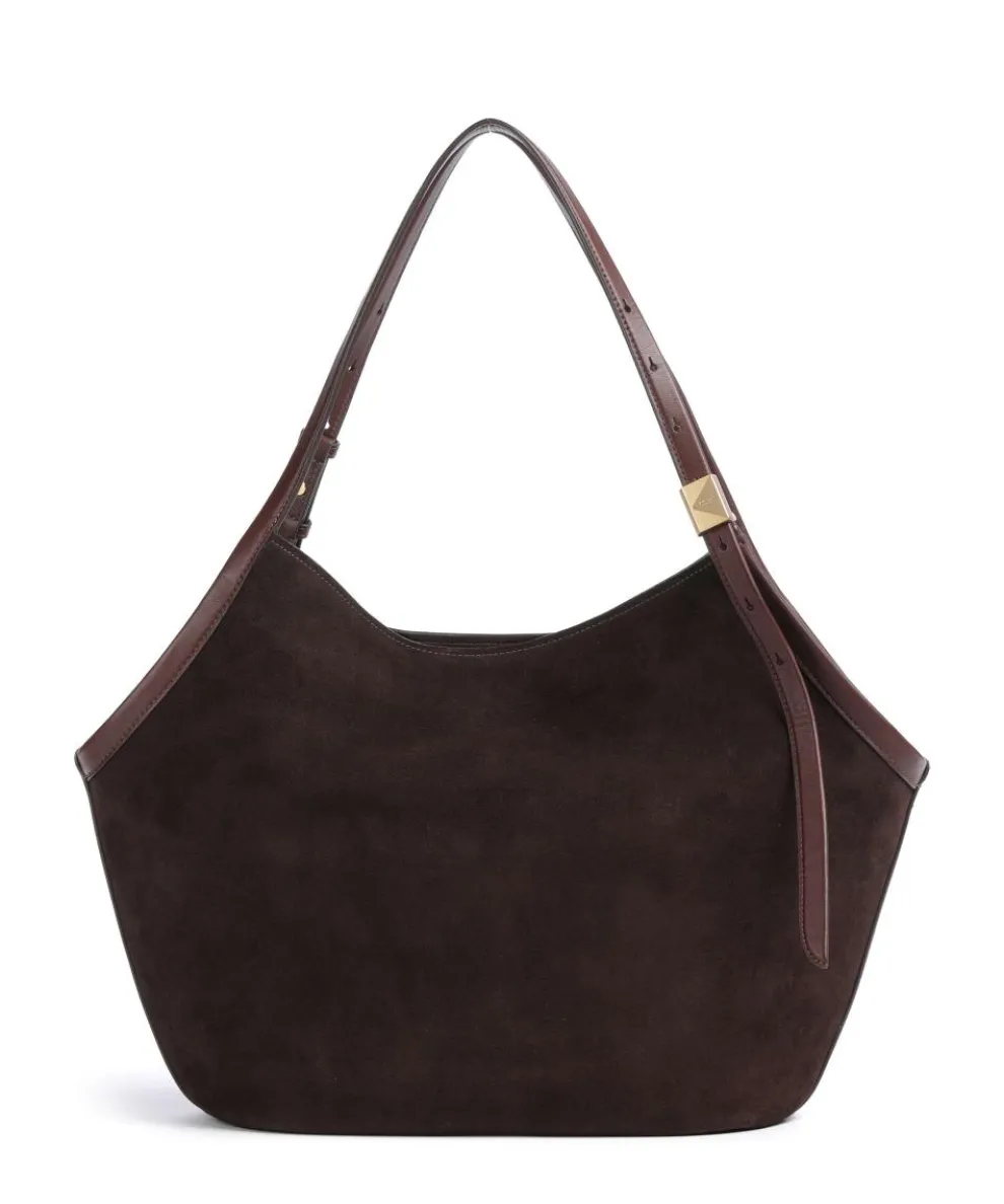Deco Hobo bag brushed cow leather dark brown