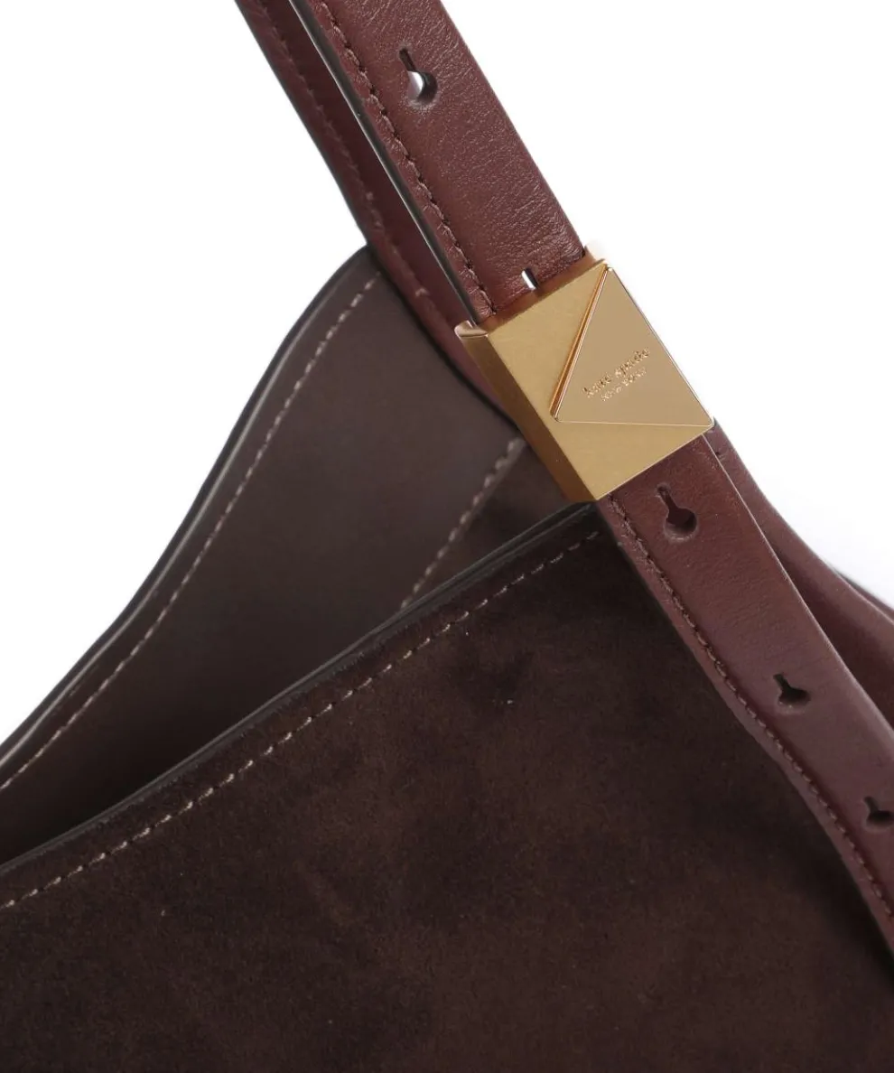 Deco Hobo bag brushed cow leather dark brown