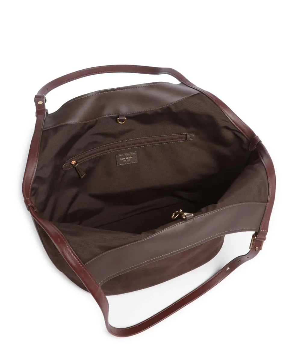 Deco Hobo bag brushed cow leather dark brown