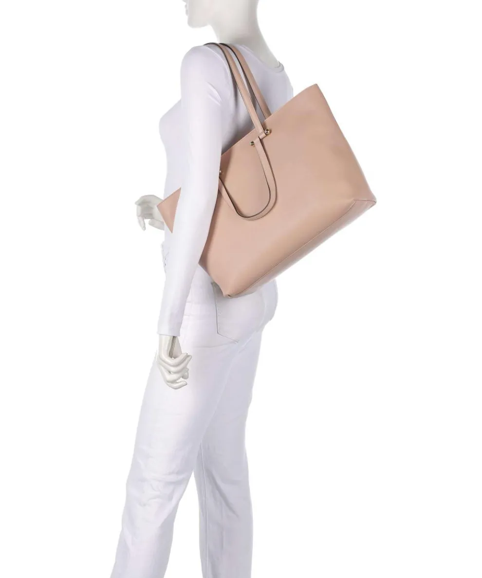 Duetto L Tote bag fine grain leather antique pink