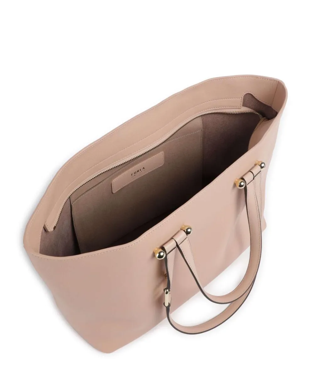 Duetto L Tote bag fine grain leather antique pink