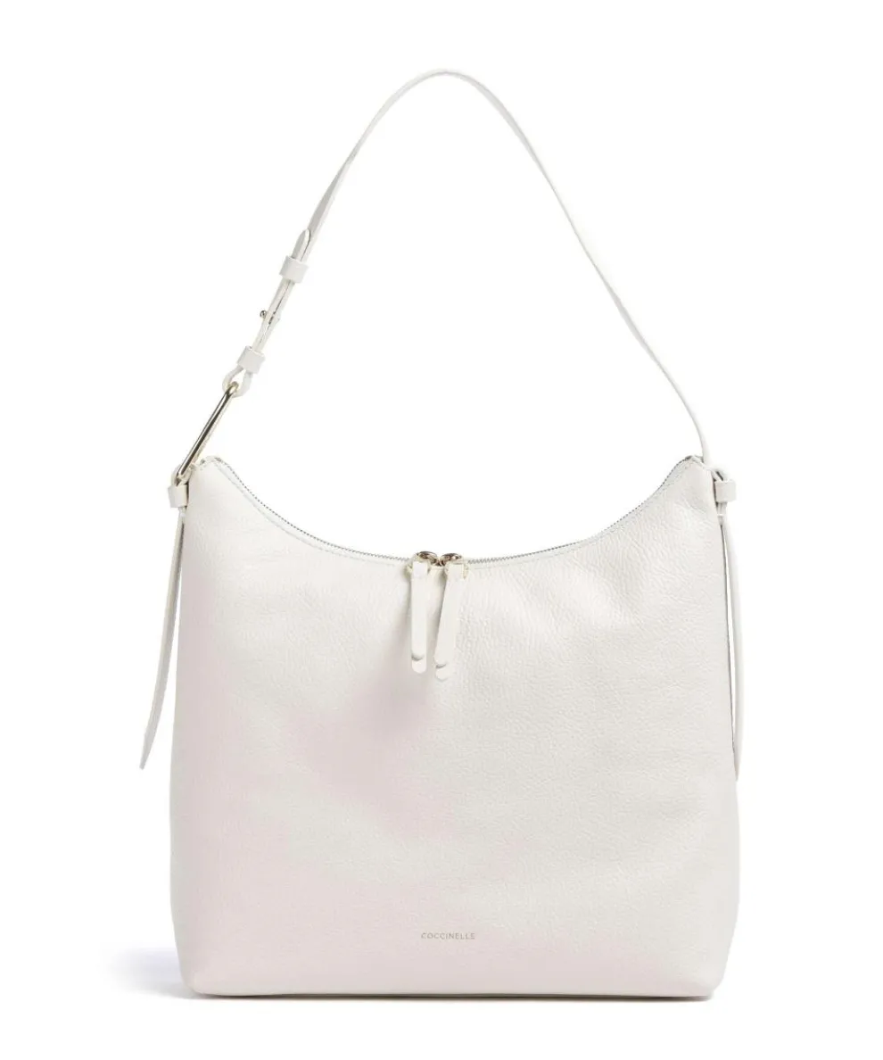 Malory Hobo bag grained cow leather white