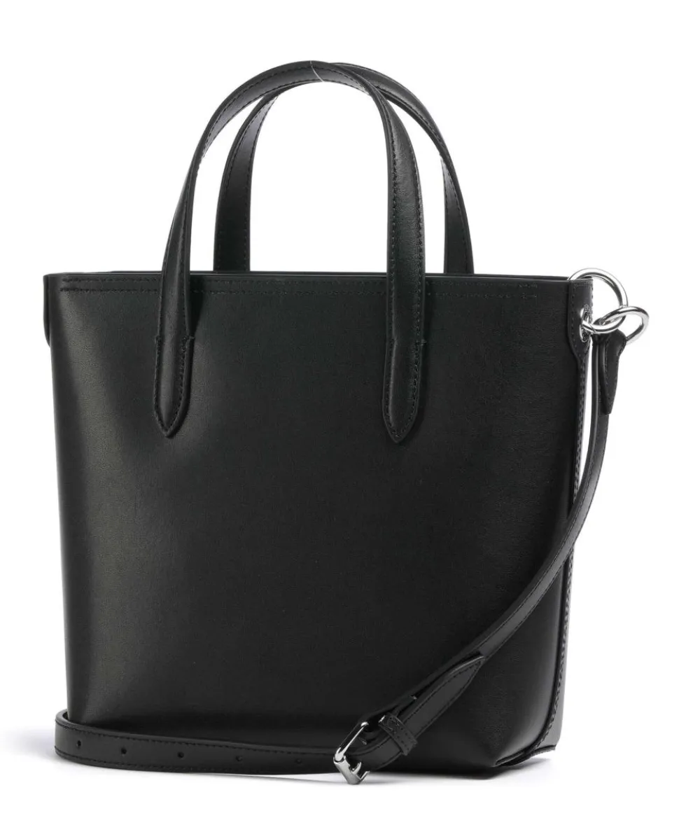 Handbag fine grain cow leather black